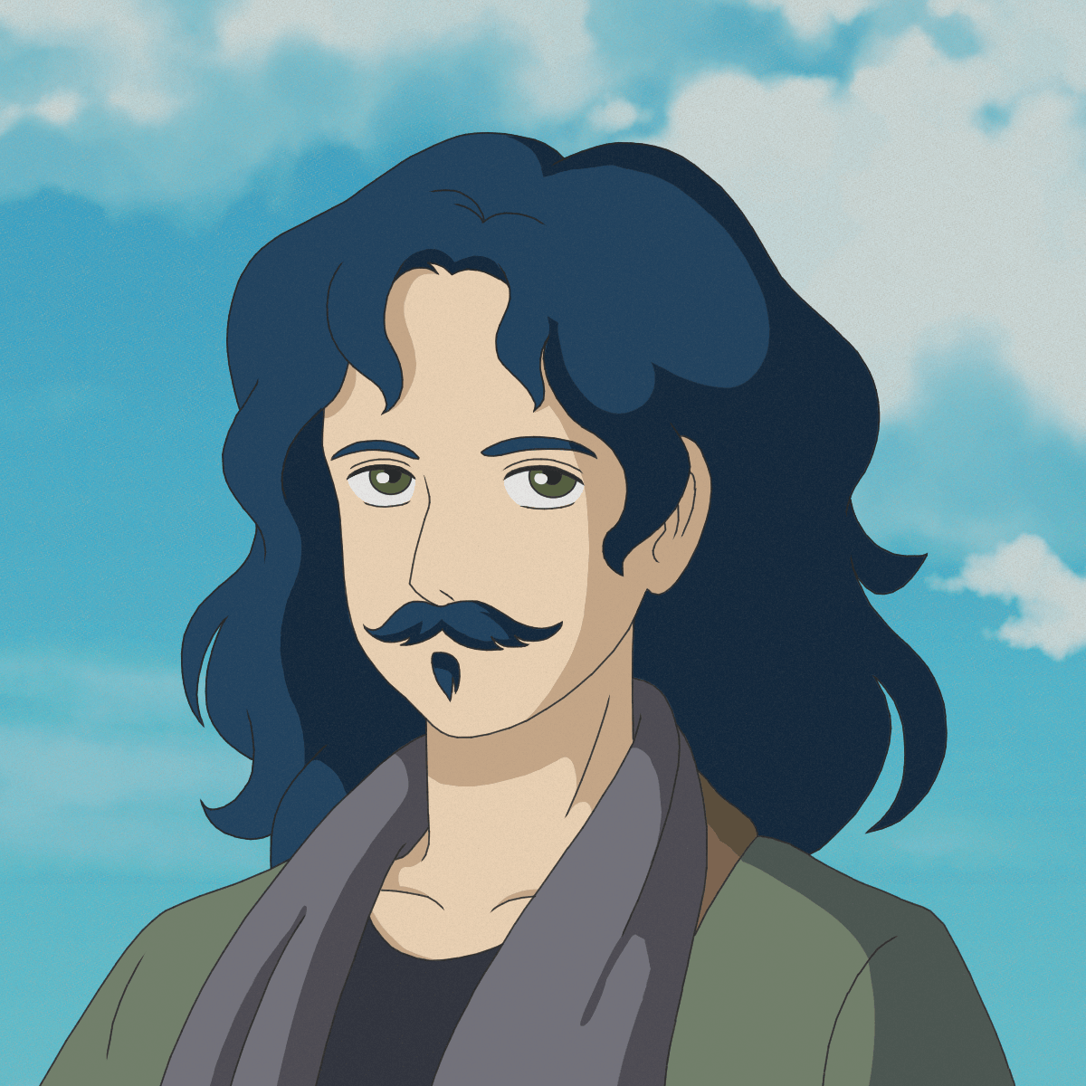 An Illustration of Emre Can in ghibli style